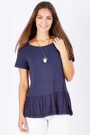 The Relaxed Peplum Tee--BIRDK-313