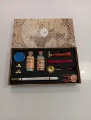 Wax Seal Stamp Kit, Sealing Wax Stamp Gift Boxes Set with Seals, Wax Beads