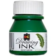 Educational Colours Drawing Ink 30mL Olive Green