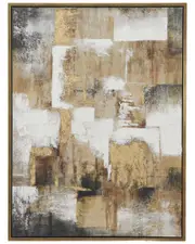 CosmoLiving by Cosmopolitan Wood Framed Abstract Wall Art