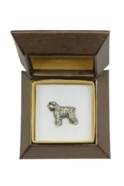 Bouvier des Flandres, Flanders Cattle Dog - Dog brooch in a gift box, elegant pi