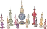 Egyptian perfume bottles Mix Collection a Set of 12 hand Blown Decorative Pyrex Glass Vials by CraftsOfEgypt