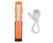 COB Small Flashlight Rechargeable 4 Gears 500lm Keychain Light with Folding Bracket for Fishing Camping Hiking