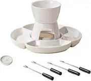 Generico Chocolate Fondue Set, Ceramic Fondue Set, Interactive Fondue Set, Tray Sets with Fork, Ceramic Interactive Chocolate with Fork And Tray, Melting Chocolate, Cheese, And Candy