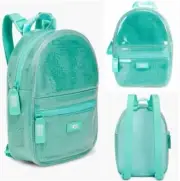 UGG Dannie II Clear Plush Mini Backpack Clear Tide Pool Blue Green NWT