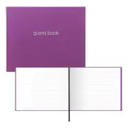 Dazzle Quarto Landscape Guest Book, White Paper, 128 Pages, 8.25 x 10.125 x 0...