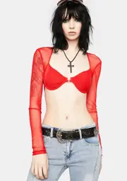[Edikted] Lin Mesh Bra Top