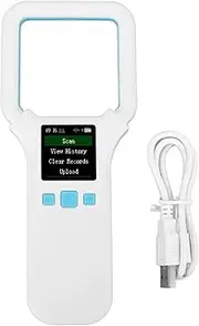 Dual Frequency 134.2khz Pet Chip Reader with OLED Display USB Animal Tag Scanner Wireless Handheld Pet Microchip Reader