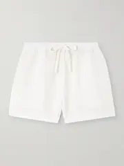 [Le Kasha] Le Kasha - Tabag Organic Linen-gauze Shorts - White - M/L M/L White