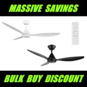 3A ETESIAN 52" DC Ceiling Fan With Remote White Black WiFi