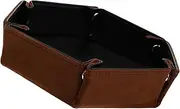 Generic Desktop Dice Tray Collapsible Storage Box Pu Leather Practical Stylish Organizer