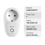 SONOFF S26R2ZB Zigbee Smart Plug Type F