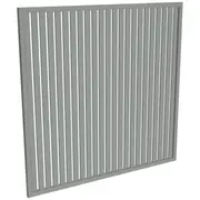 ProtectorAl 1001-2000W X 1001-2000H Palladium Silver Aluminium Welded Slat Panel Vertical 18mm Gap