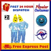 2 PACK Bananas in Pyjamas Mens Womens Fancy Dress Unisex Party Costume B1 B2