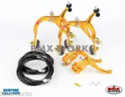 Dia-Compe MX1000 - MX121 Gold & Black Brake Set - Suits Old School BMX
