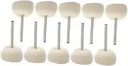 Mobestech Wool Polishing Wheels 10pcs Kit for Jewelry Watch Glass Wood Brush Head for Grinding