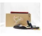 NIB Christian Louboutin Navy Choc Lock croc point toe leather Mule Flats EU38.5