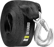 DC Cargo Boat Trailer Winch Strap with Hook (2" x 20') | 3,000LB Break Strength | Superior Marine Boat Winch Straps for Securely Fastening Boats, Jet Skis| Winch & Bolts NOT Included