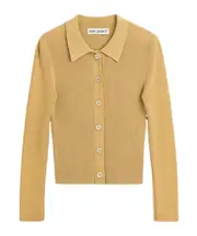 Our Legacy Mazzy Ribbed Polo Cardigan 34,40 Nude