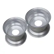 TDR 2pcs 10" Inch Rim for 21x7-10 or 23x7-10 Tyres - Quad ATV Bike Dune Buggy Ride-On Mower with Valve Fitted and 4 Bolt Holes