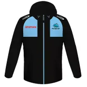 NRL 2024 Wet Weather Jacket - Cronulla Sharks - Black - Adult - Classic