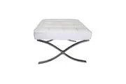 White Barcelona Ottoman - Classic Version - Replica