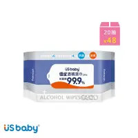 在飛比找momo購物網優惠-【US BABY 優生】酒精濕巾超厚型20抽(48包)