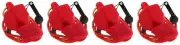 Fox 40 Classic Official CMG 3-Chamber Pealess Whistle + Lanyard, Red (4-Pack)