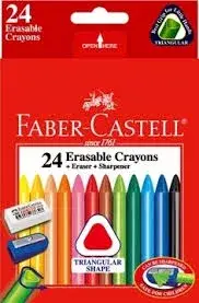 在飛比找博客來優惠-德國【Faber-Castell】無毒文具_三角擦擦蠟筆-2