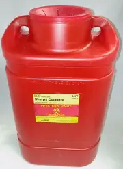New Sharps Collector Extra Large 5 Gallon Funnel Top w/ Lid, BD5477