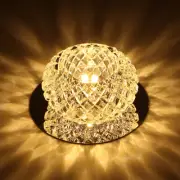 5W LED Ceiling Light Modern Decor Hallway Crystal Lamp Fixture Stainless Steel