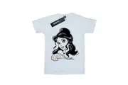 Beauty And The Beast Girls Belle Sparkle T-Shirt (White) - UTBI1298