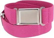 [CTM] Kids' Adjustable Elastic Belt with Magnetic Buckle, Fuchsia