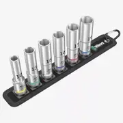 Wera 004565 Belt C 1/2" Deep Metric Socket Set on Belt, 6 Pieces