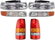 TRQ Lighting Kit Compatible with Chevrolet GM2502187 GM2503187 GM2520173 GM2521173 GM2800135 GM2800173 GM2800186 GM2801135 GM2801173 GM2801186
