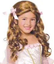 Gracious Princess Wig Renaissance Maiden Halloween Costume Accessory 3 COLORS