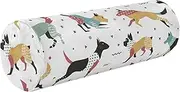 Bolster Pillow Spa Neck Roll Pillows for Bed Small Round Pillow Insert Cylinder Pillows for Neck Pillow for Knee Support Modern Dogs Style