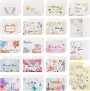 Thank You Cards Assortment 18 Pcs, 10 * 14 CM Invitation Card with Envelopes and Stickers Blank Inside Appreciation Card for Teacher Kids Husband Wife Mother Father Thanksgiving Christmas