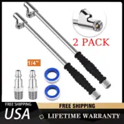 2~Dual Head Air Chuck 1/4" FNPT Straight Foot Lock On Truck RV Tire Inflate Chuc