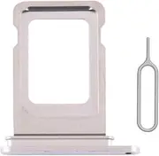 Perzework SIM Card Tray Holder Slot Replacement for iPhone 12 Pro and iPhone 12 Pro Max (Silver) with Waterproof Rubber Ring and Eject Pin (Single Sim Version)