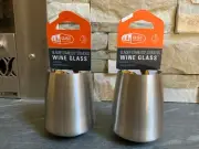 GSI Outdoors Stemless Wine Glass, Stainless