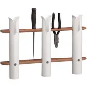 WHITECAP 63449 TEAK 3-ROD TOURNAMENT STORAGE RACK