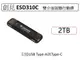 Transcend 創見 ESD310C USB3.2/Type C 2TB 雙介面固態行動碟(TS2TESD310C)