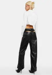[Bailey Rose] Black Back Cut Out Pants