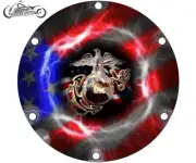 2004+ HARLEY DAVIDSON SPORTSTER 883 1200 DERBY CLUTCH COVER MARINE LIGHTNING