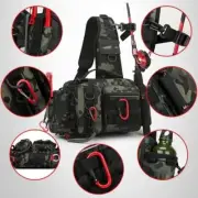 Fishing Tackle Lure Box Gear Storage Shoulder Bag Fanny Pack Waterproof Storage