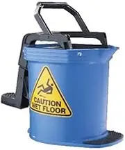 Oates Duraclean Plastic Roller Mop Bucket, 15 litre Capacity, Blue