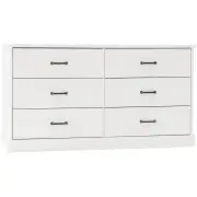 Liberty Modern Wooden Chest Of 6-sDrawers Dresser Storage Cabinet - White