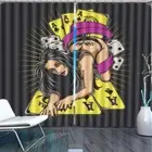 Poker And Good Beauty 3D Curtain Blockout Photo Printing Curtains Drape Fabric