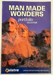 Rare 1997 5 x $10 Telstra Man Made Wonders Portfolio Collection mint phonecard